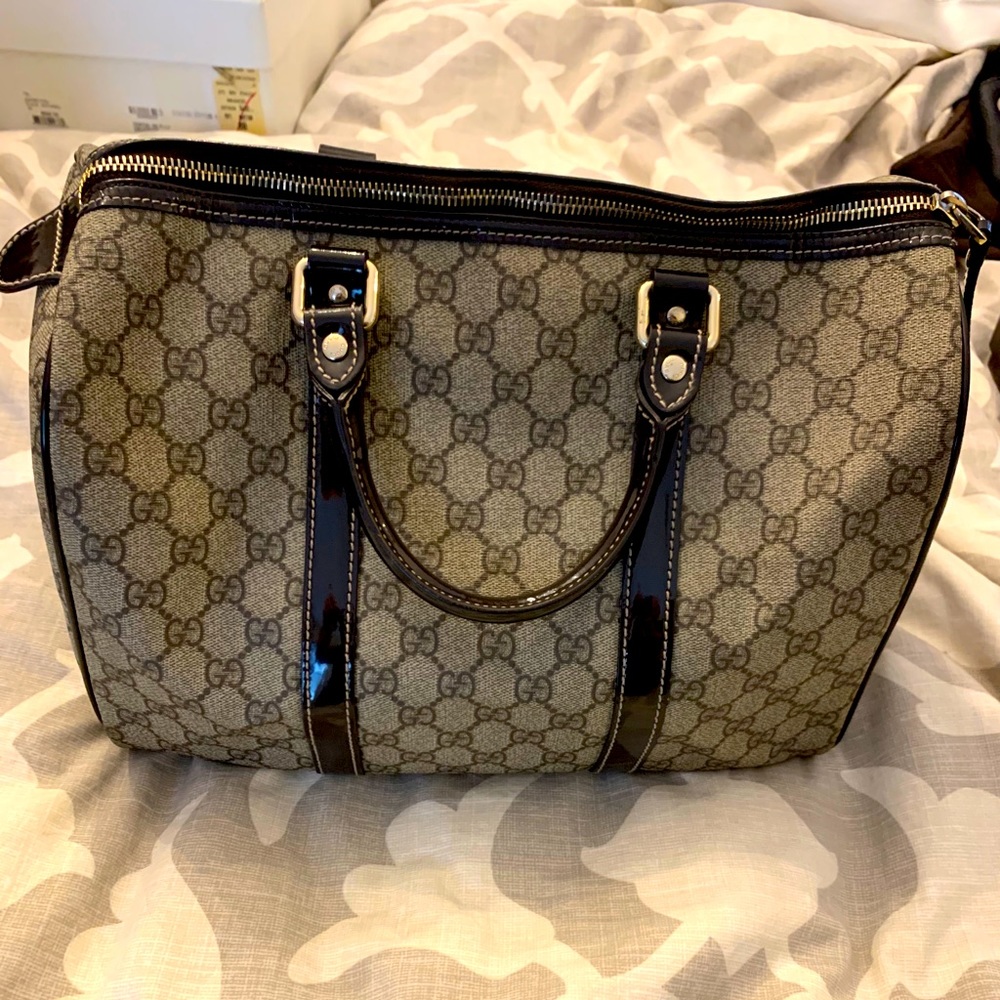 Gucci Medium Joy Boston Bag in coated canvas